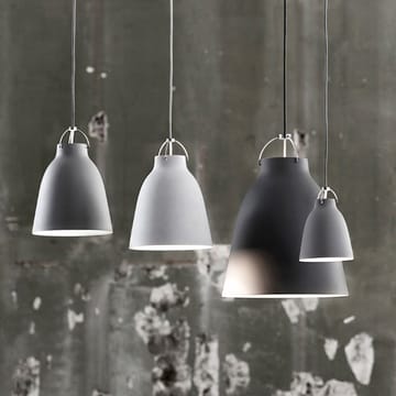 Caravaggio 1 Hanglamp - Wit glanzend-grijs textielsnoer - Fritz Hansen