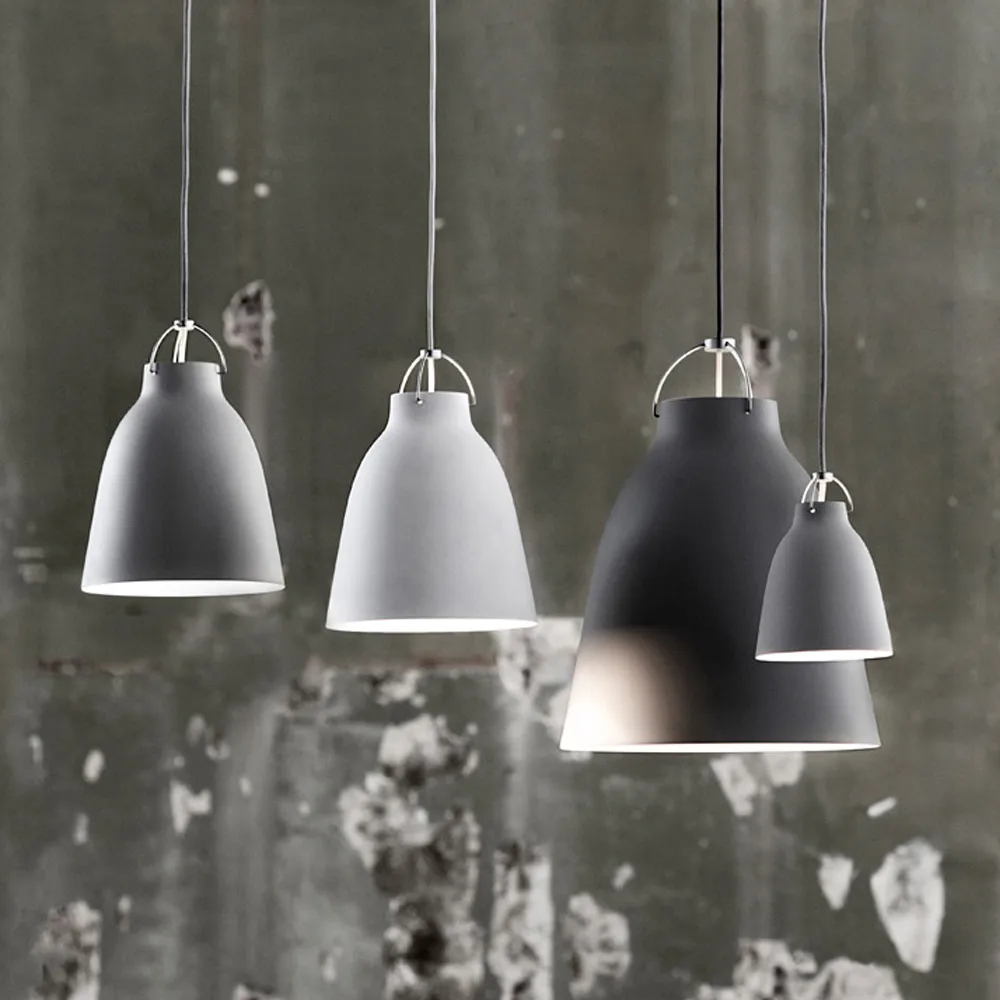 Caravaggio 1 Hanglamp, Zwart-zwart textielsnoer Fritz Hansen