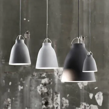 Caravaggio 1 Hanglamp - Zwart-zwart textielsnoer - Fritz Hansen