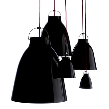 Caravaggio 2 Hanglamp - Wit glanzend-grijs textielsnoer - Fritz Hansen