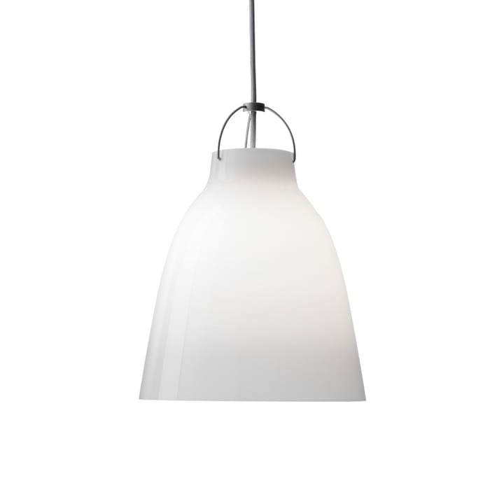 Caravaggio 2 Hanglamp - Wit opaalglas-grijs textielsnoer - Fritz Hansen