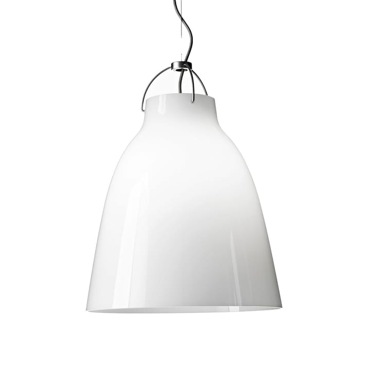 Caravaggio Opal P3 hanglamp - Wit opaalglas-zilvergrijs snoer - Fritz Hansen