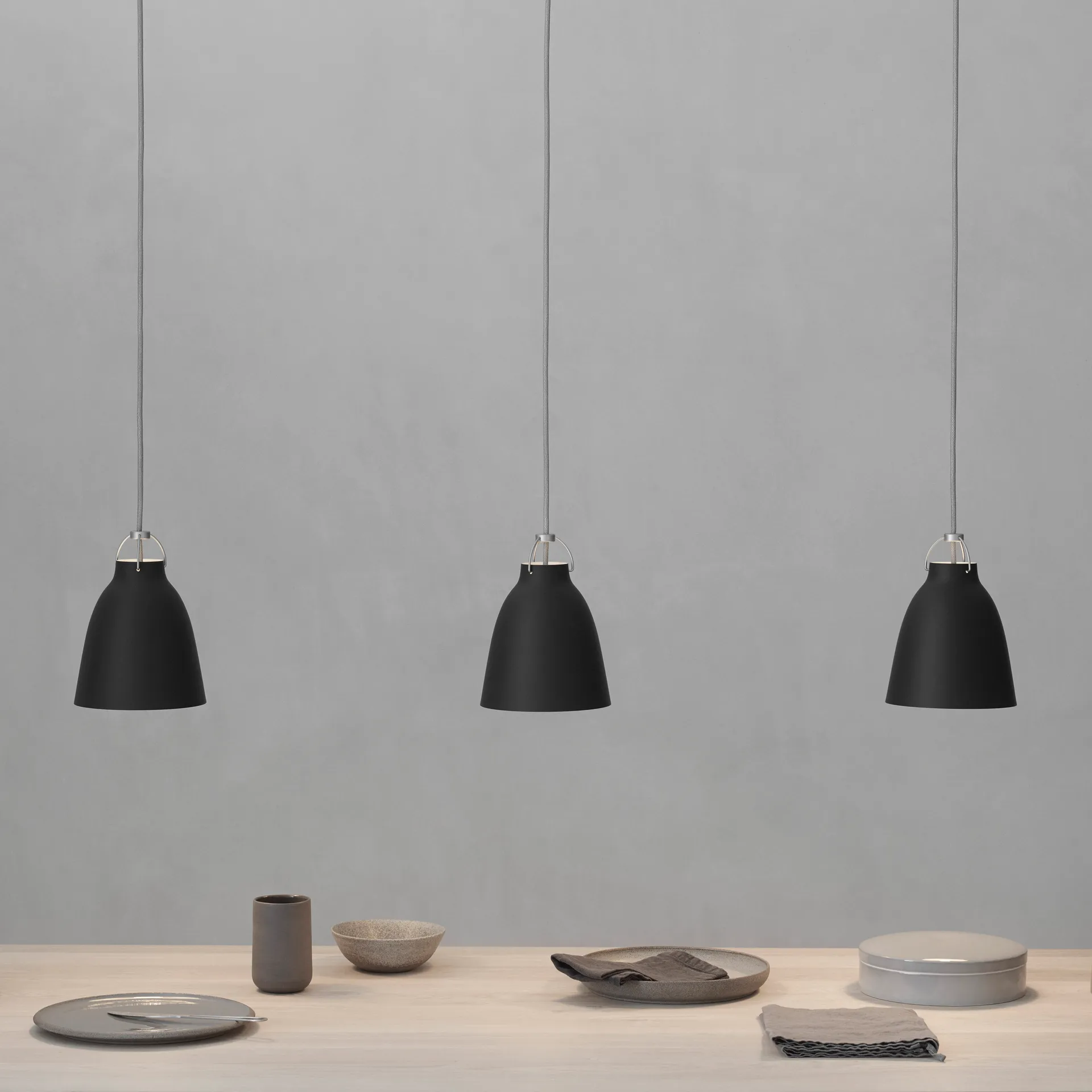 Caravaggio P1 hanglamp matteee, Zwart Fritz Hansen