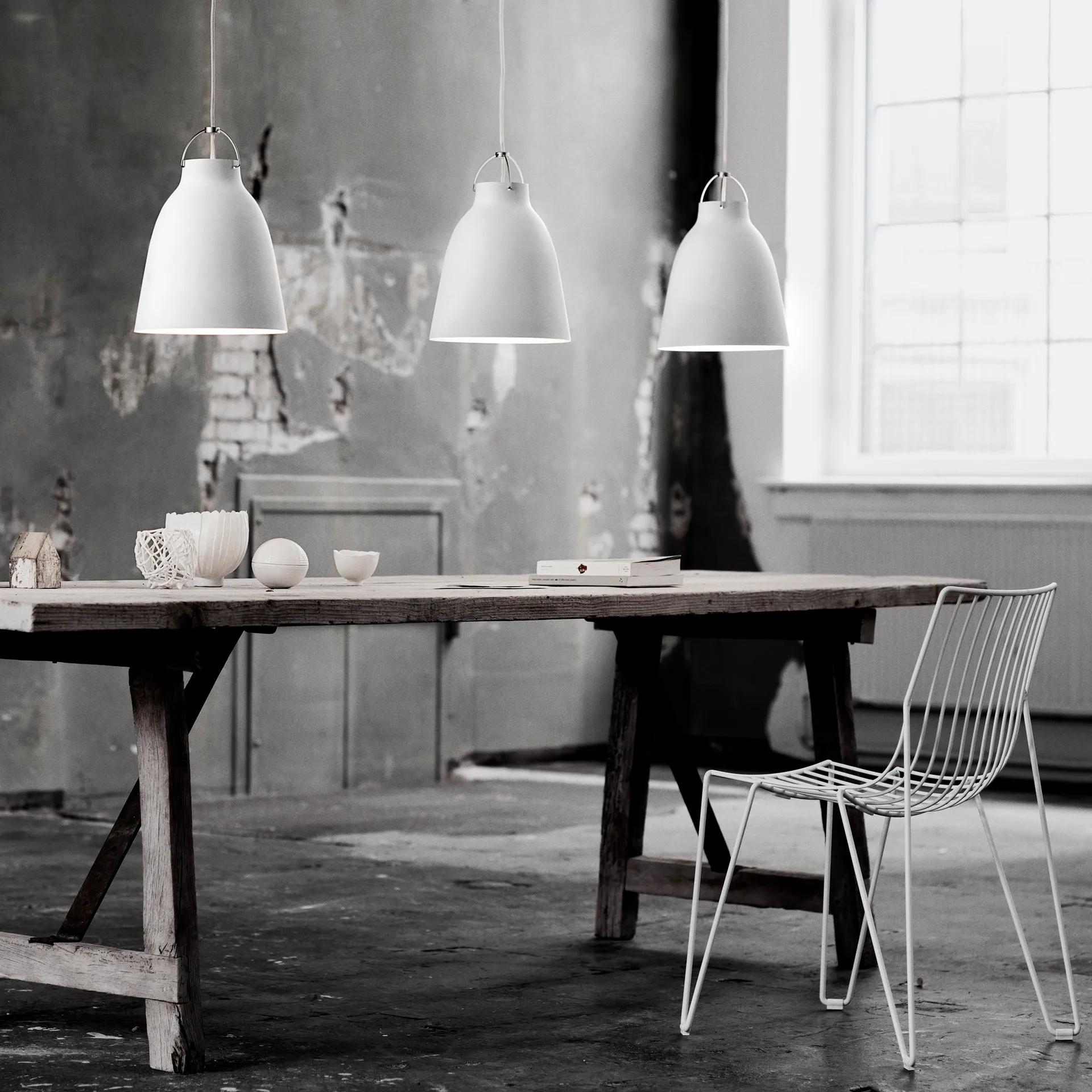Caravaggio P2 hanglamp matteee, Wit Fritz Hansen