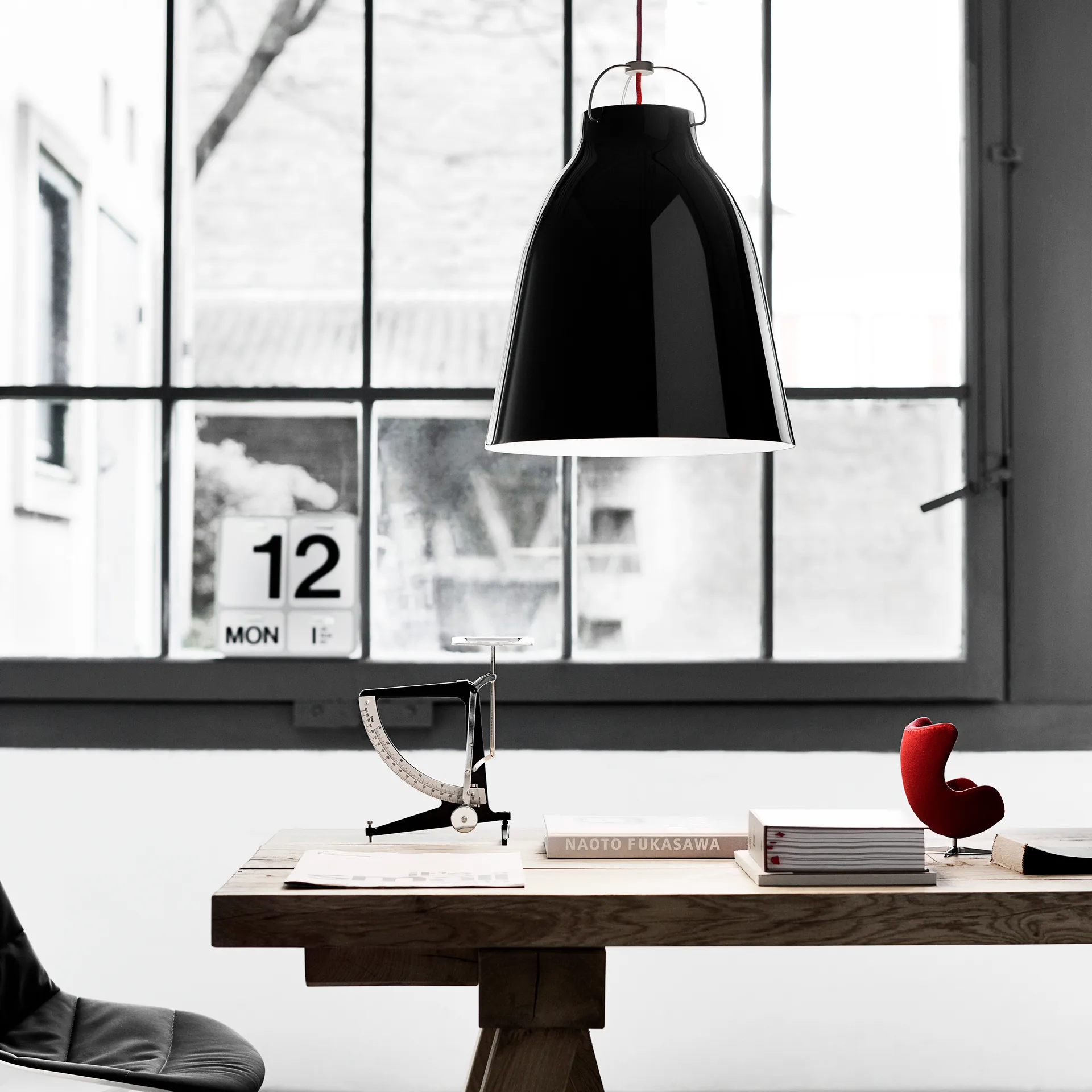 Caravaggio P3 hanglamp, Zwart Fritz Hansen