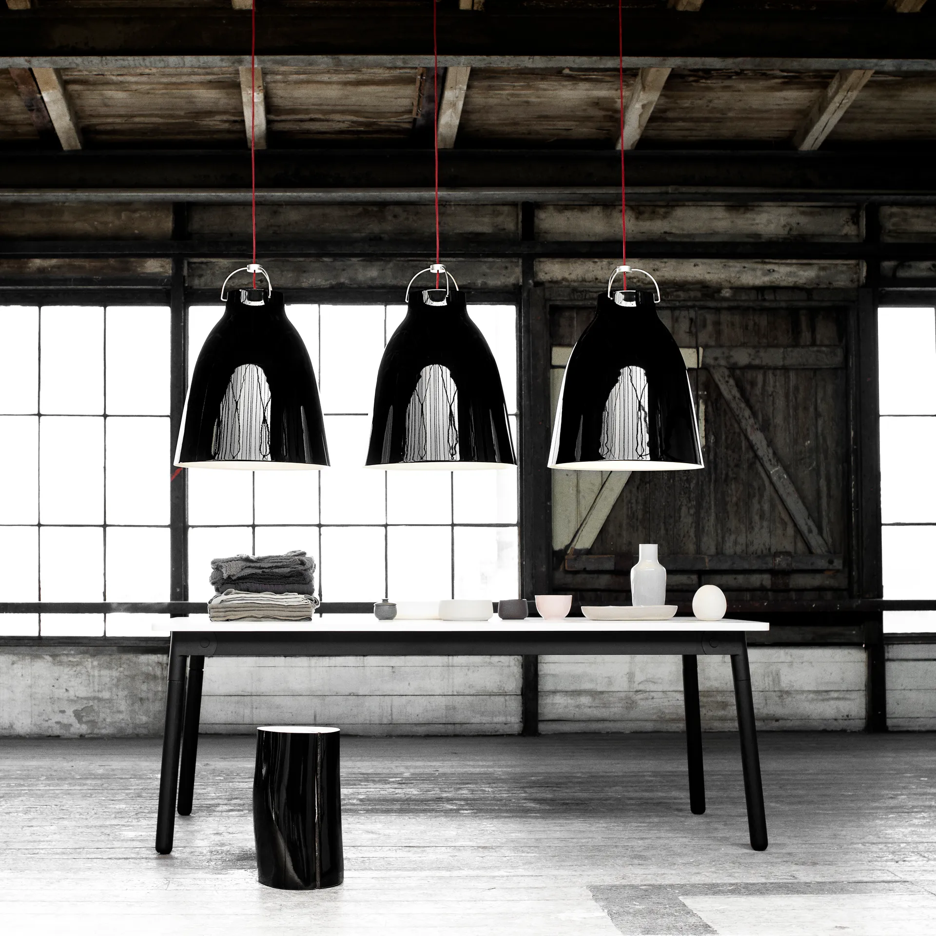 Caravaggio P4 hanglamp, Zwart Fritz Hansen