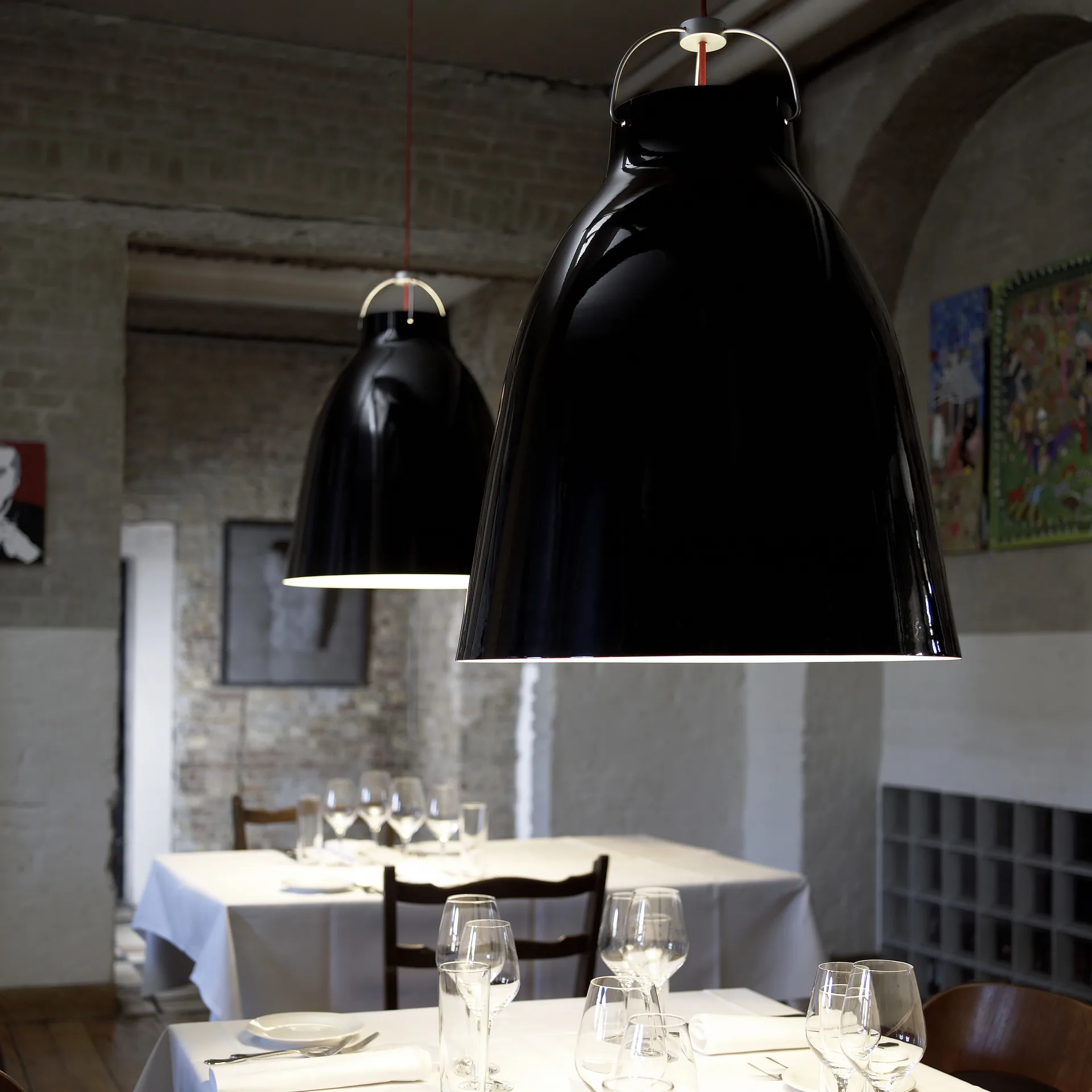 Caravaggio P4 hanglamp, Zwart Fritz Hansen