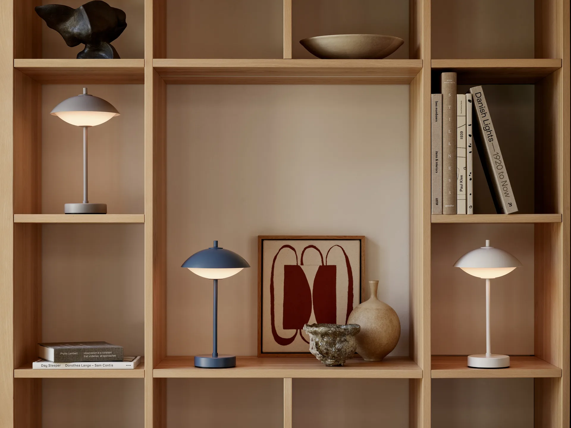 Clam draagbare tafellamp 31 cm, White Fritz Hansen