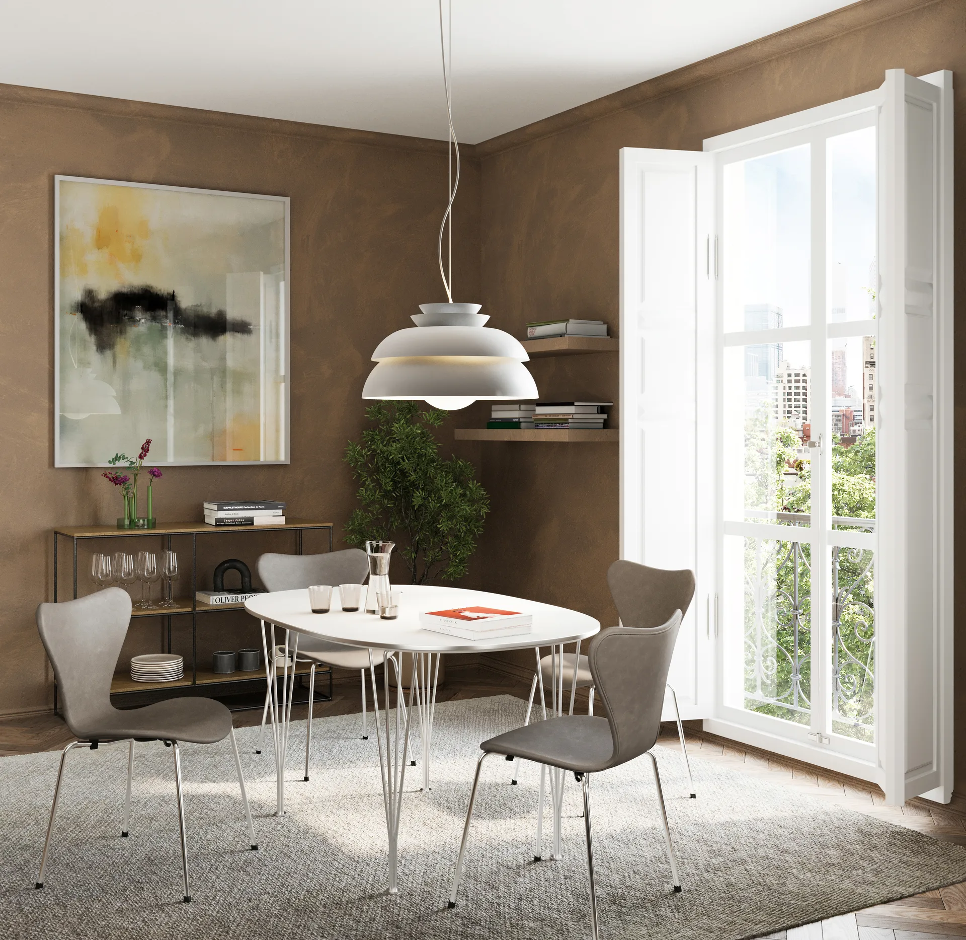 Concert hanglamp wit, P3 Fritz Hansen