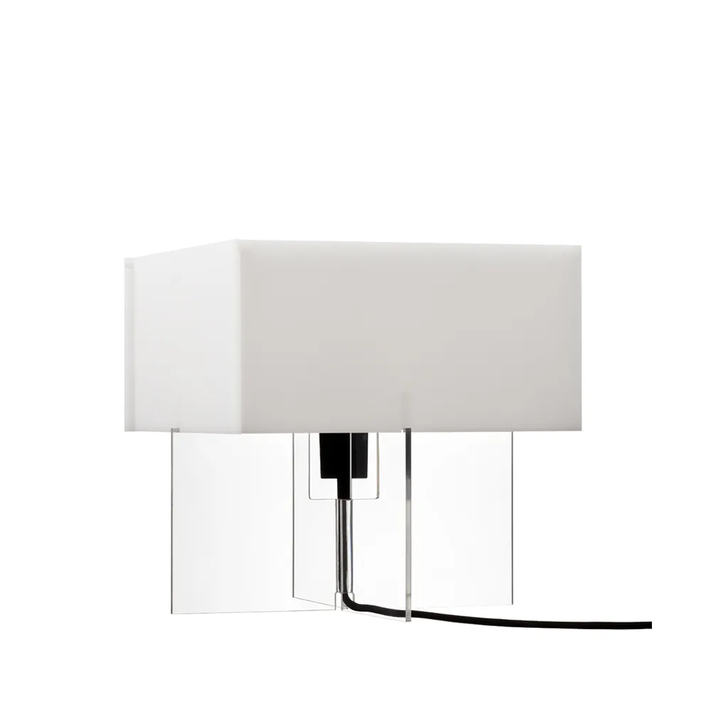Cross-Plex T-300 tafellamp, Opaal-onderstel in acryl Fritz Hansen