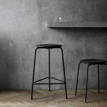 Dot hoge leren kruk - Cowboyzwart - Fritz Hansen