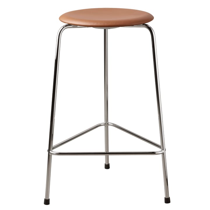 Dot hoge leren kruk - Walnut - Fritz Hansen