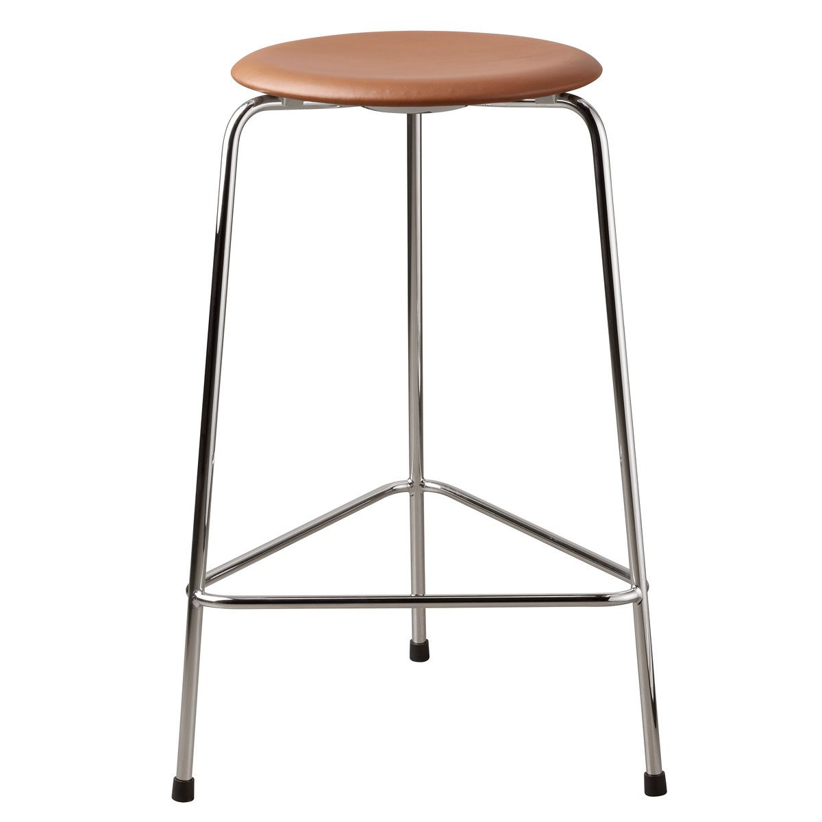 Fritz Hansen Dot hoge leren kruk Walnut | Scandinavisch Interieur | Barstoelen | Bruin