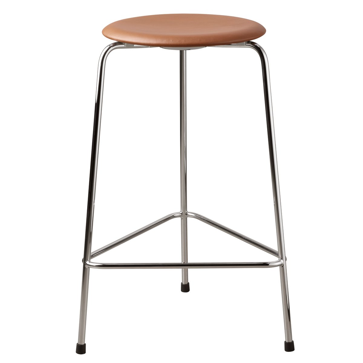 Fritz Hansen Dot hoge leren kruk Walnut