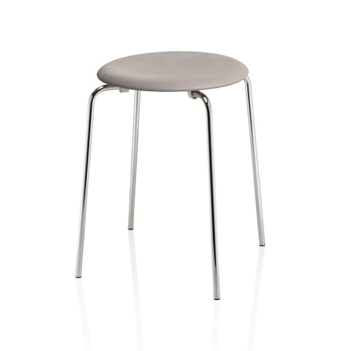 Dot leren kruk, Lava grey-chrome Fritz Hansen