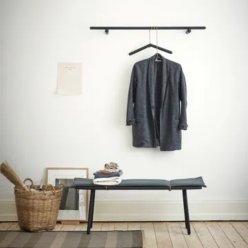 Georg bank - Eiken onbehandeld – incl. beige kussen - Fritz Hansen