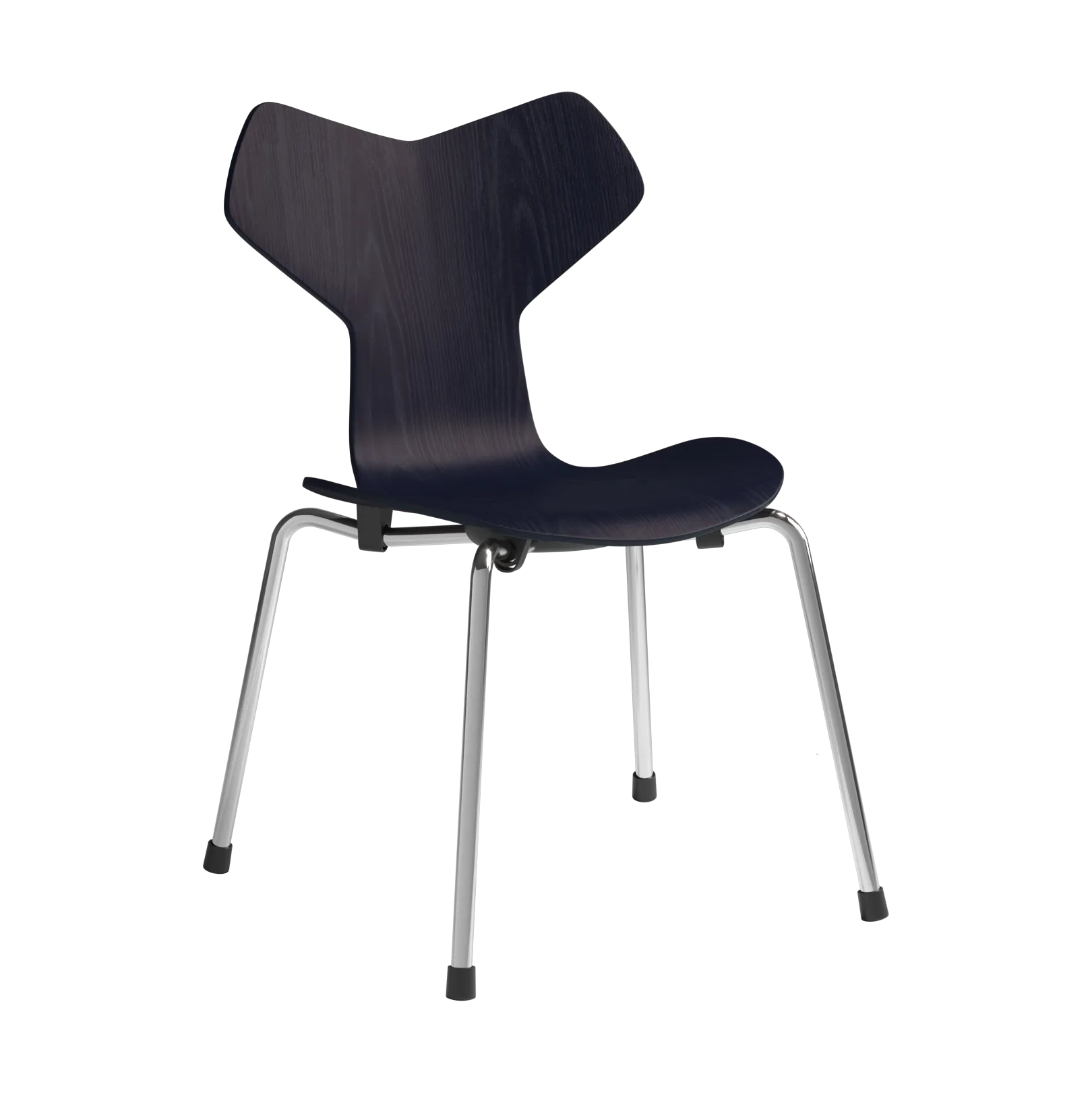 Grand Prix kinderstoel, Midnight blue geschilderde as-chroom Fritz Hansen