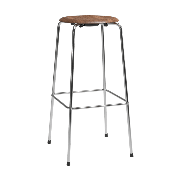 High Dot barkruk - Walnoot-chroom - Fritz Hansen