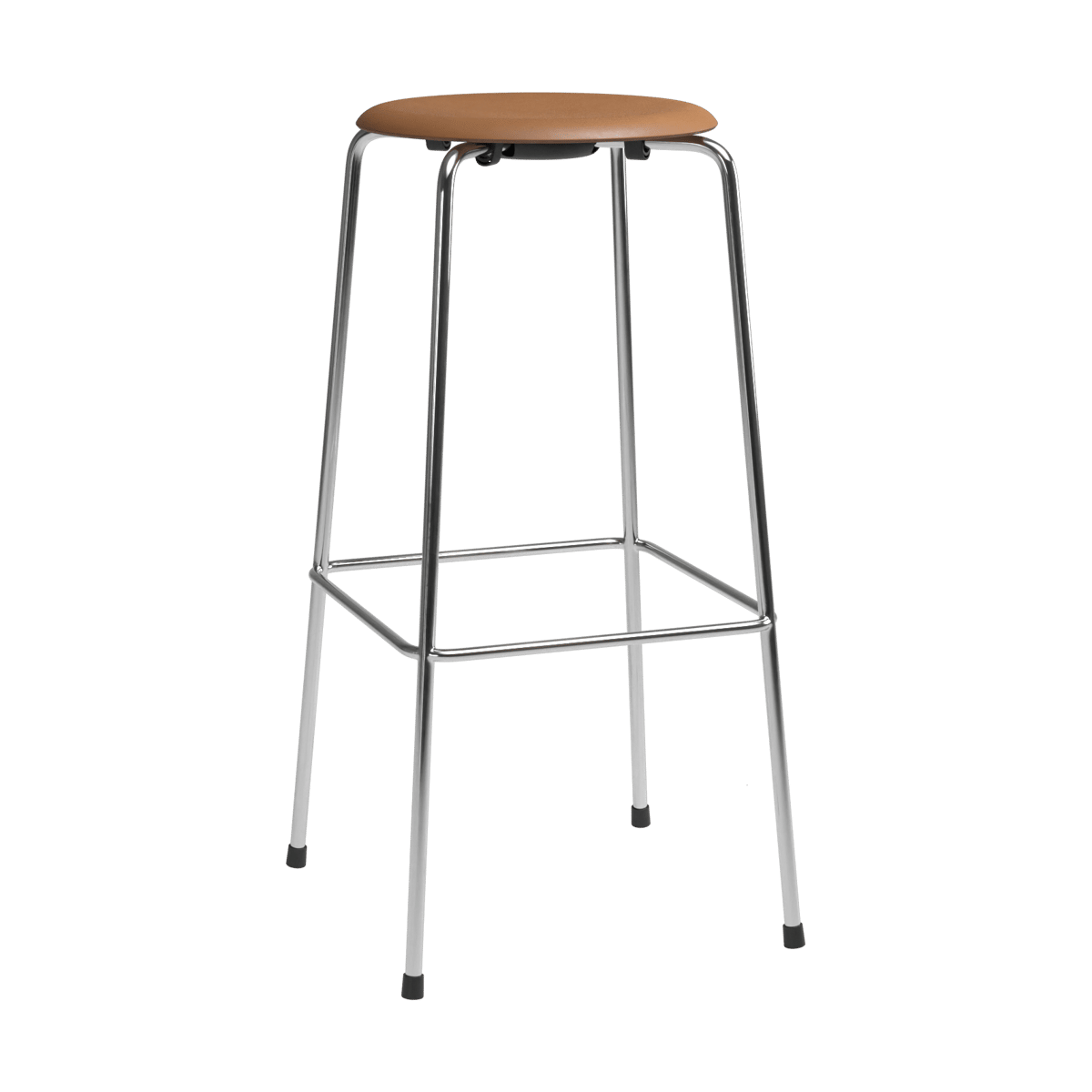 Fritz Hansen High Dot barkruk Wild walnut leer-chroom