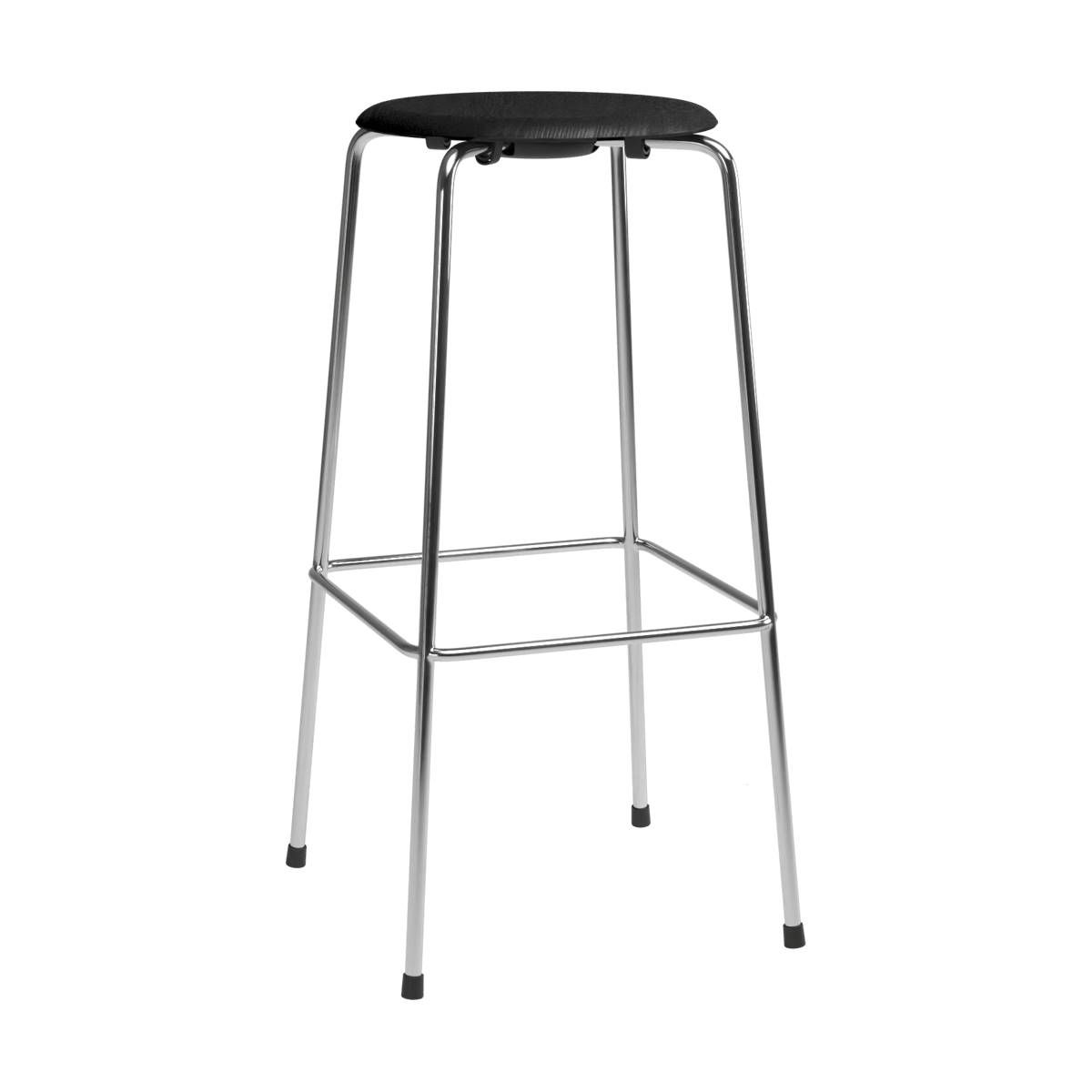 Fritz Hansen High Dot barkruk Zwart essen-chroom | Scandinavisch Interieur | Barstoelen | Zwart