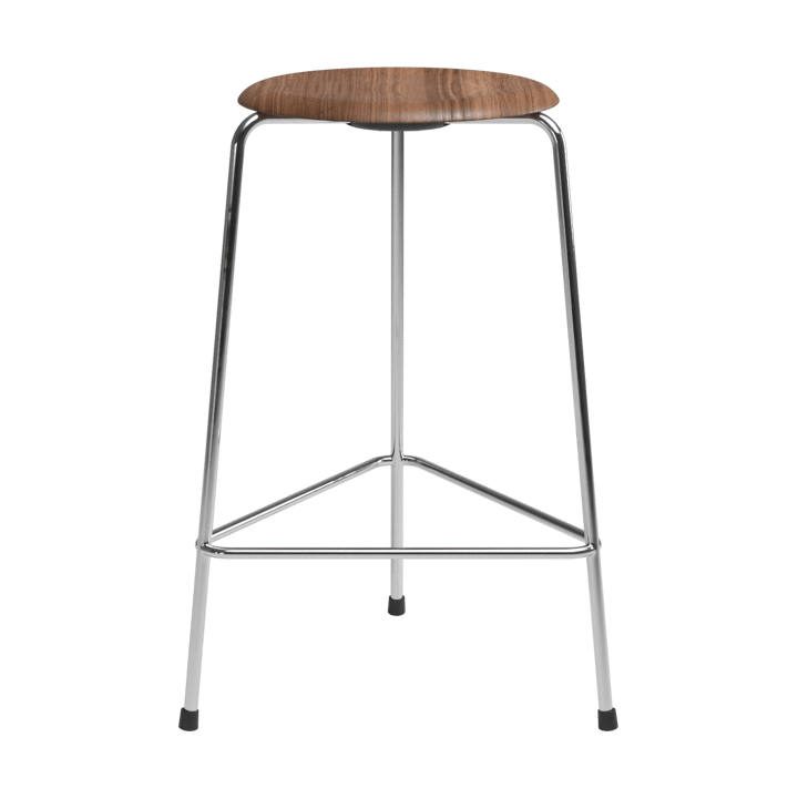 High Dot counter stool 3 poten - Walnoot-chroom - Fritz Hansen