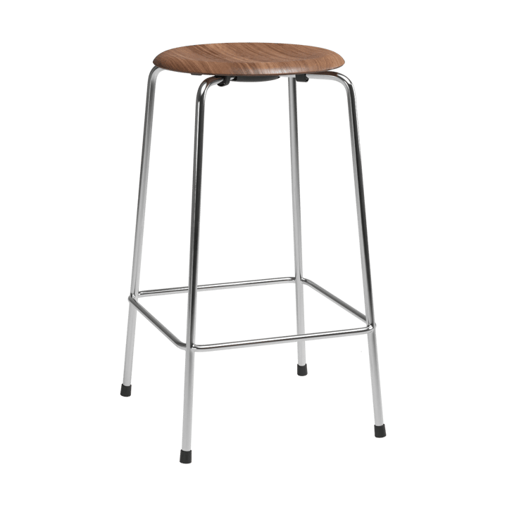 High Dot counter stool 4 poten - Walnoot-chroom - Fritz Hansen