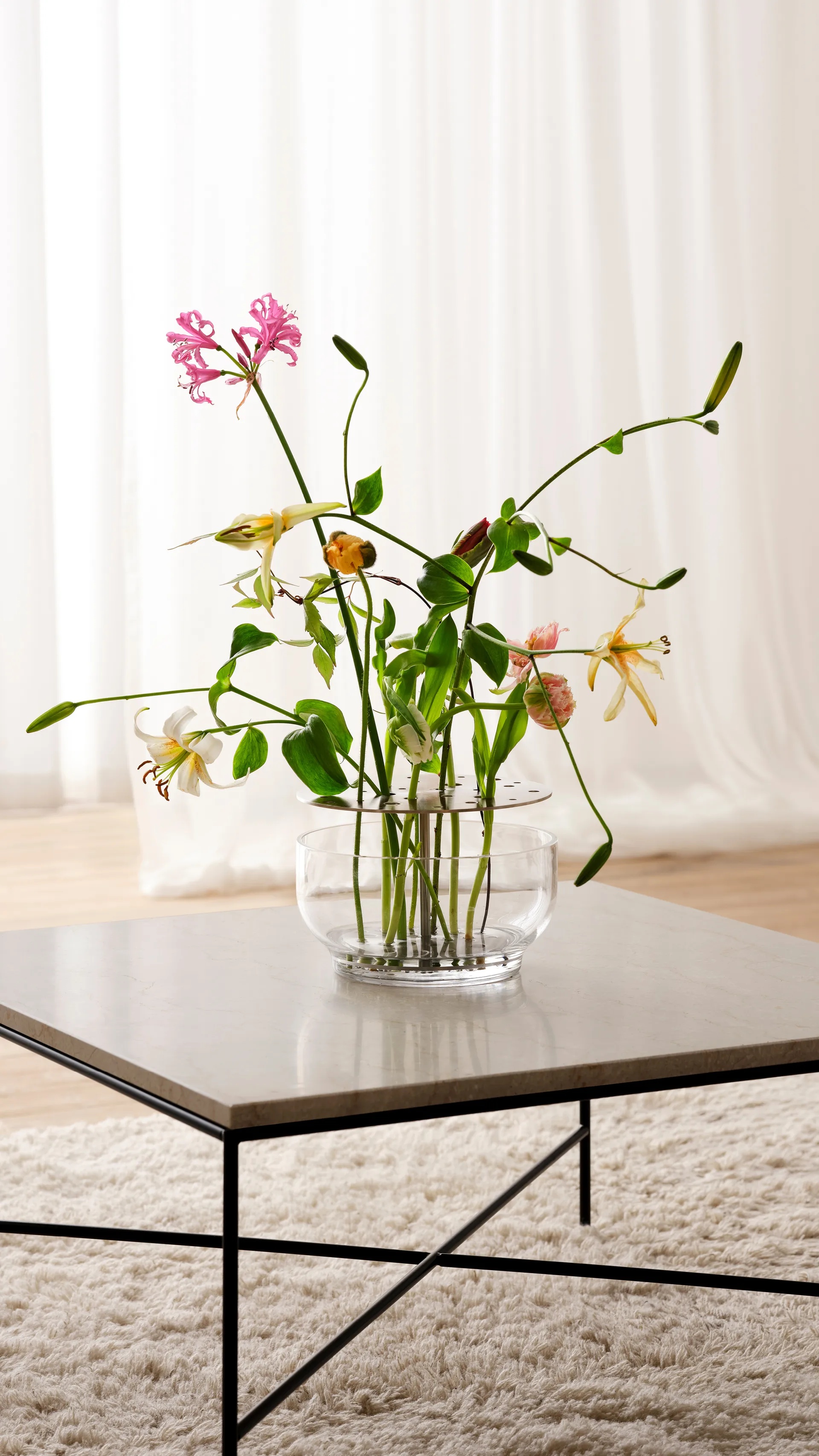 Ikebana vaas roestvrij staal, Large Fritz Hansen