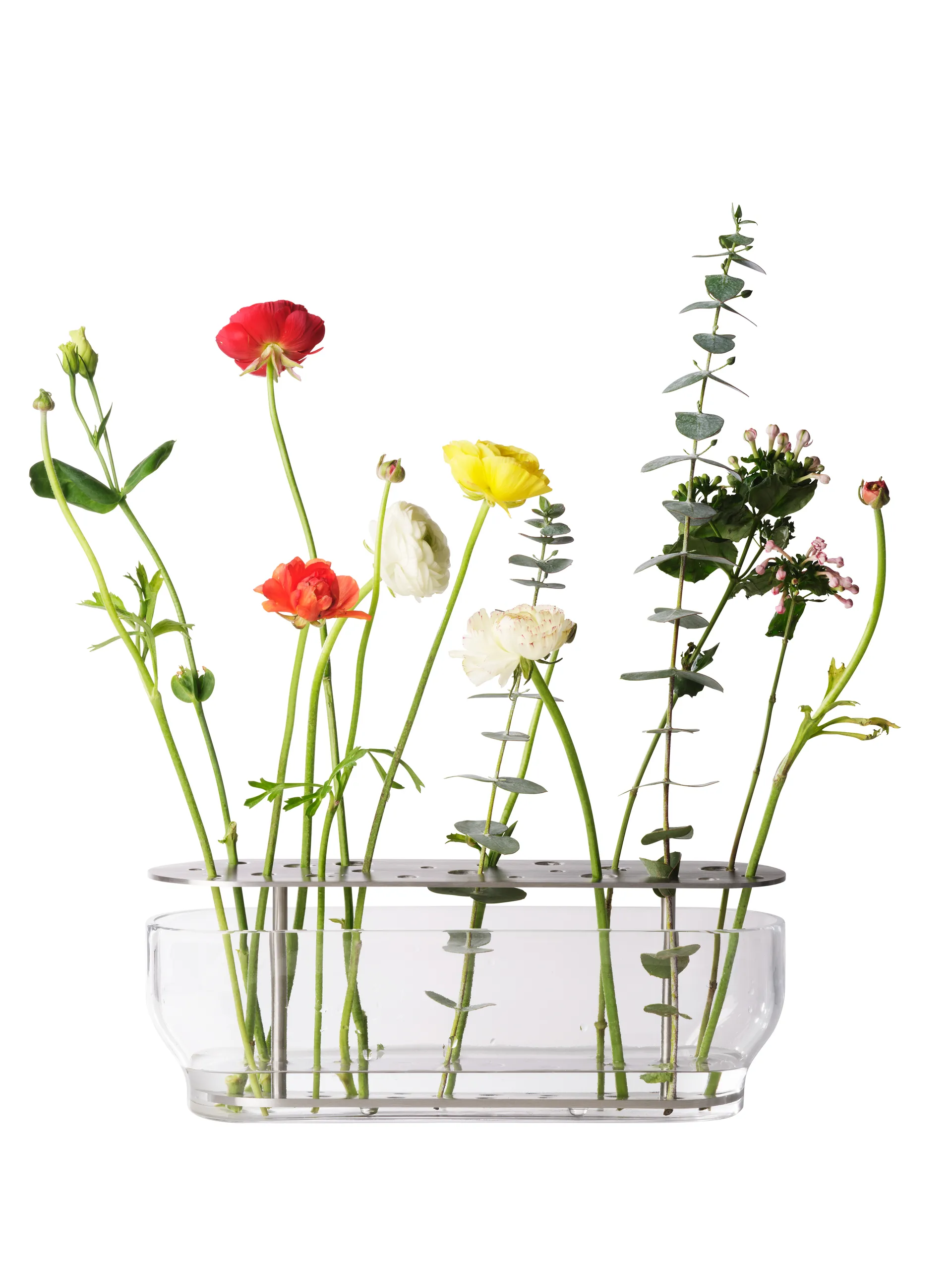 Ikebana vaas roestvrij staal, Long Fritz Hansen