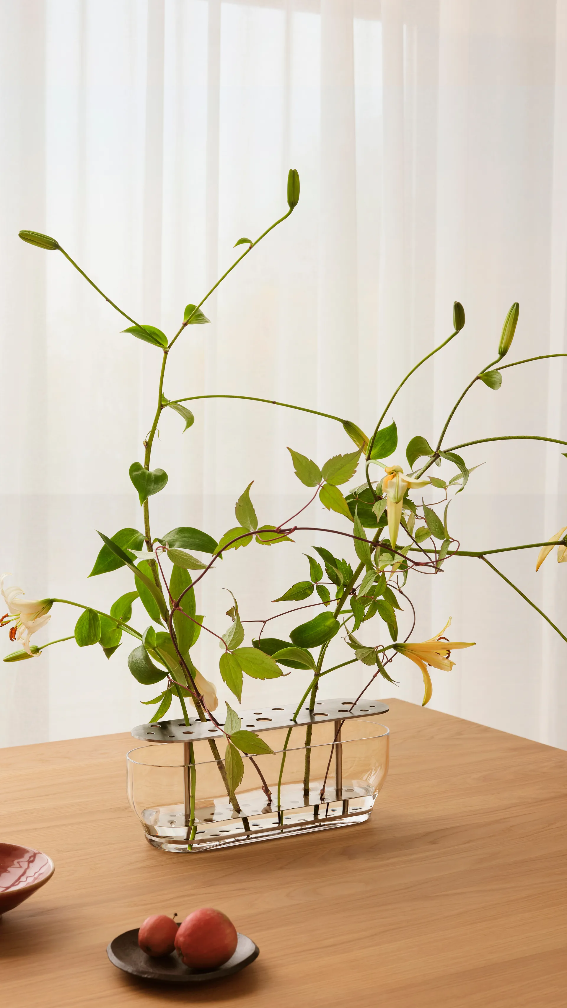 Ikebana vaas roestvrij staal, Long Fritz Hansen