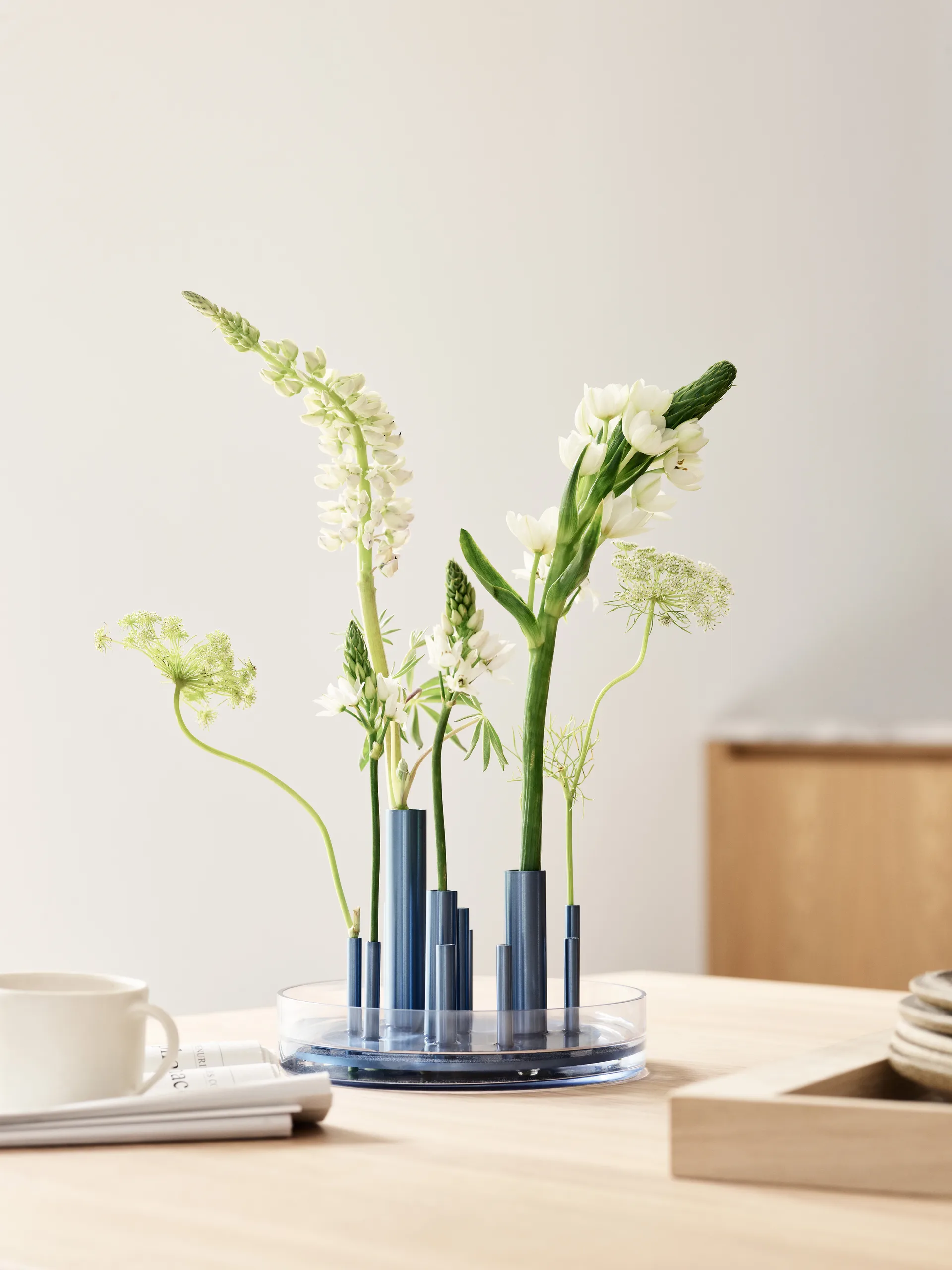 Ikeru low vaas, Dusk blue Fritz Hansen