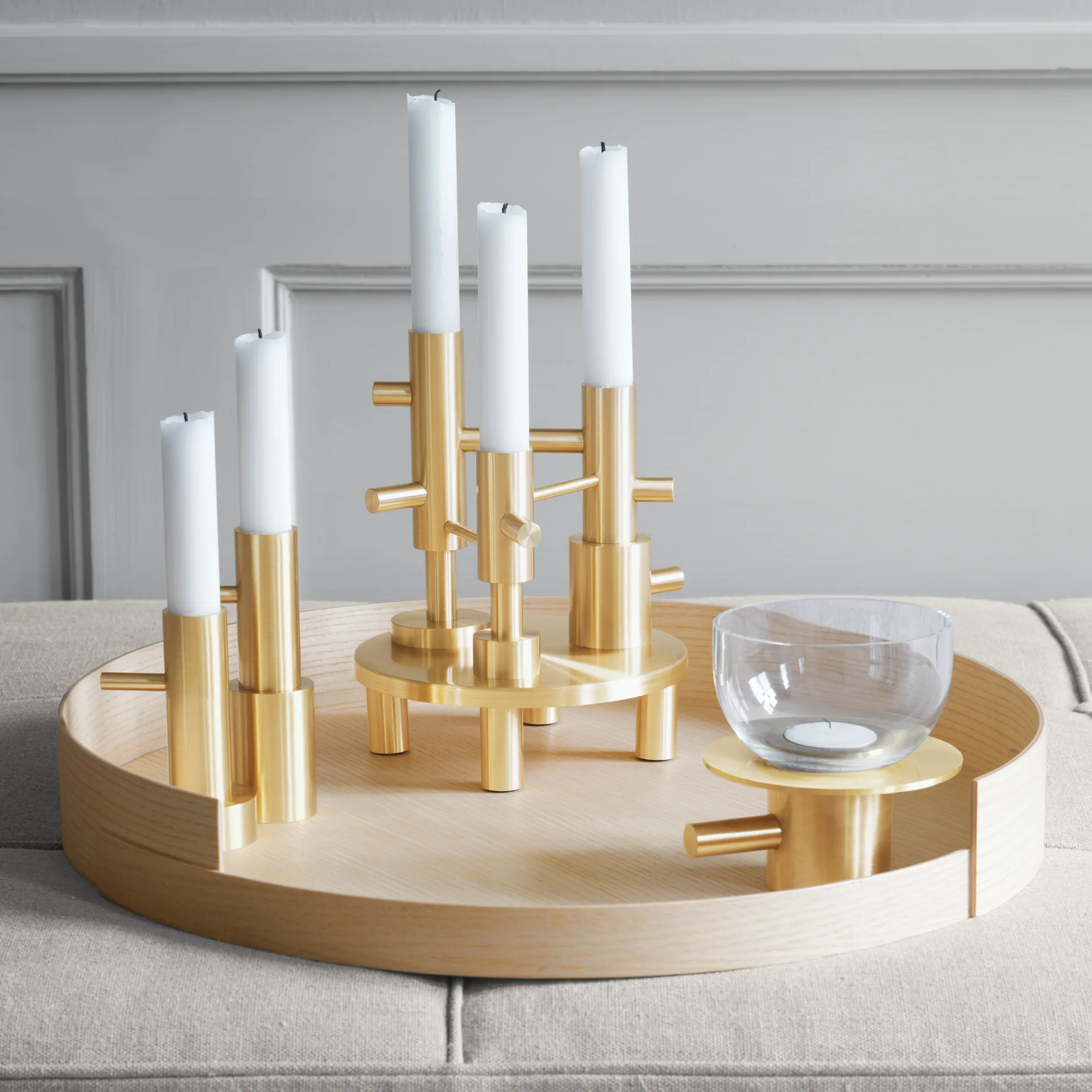 Jaime Hayon enkele messing kandelaar, #2 Fritz Hansen