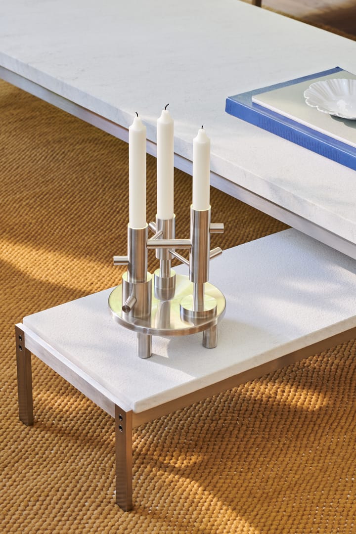 Jaime Hayon kandelaar, groot, Stainless steel Fritz Hansen