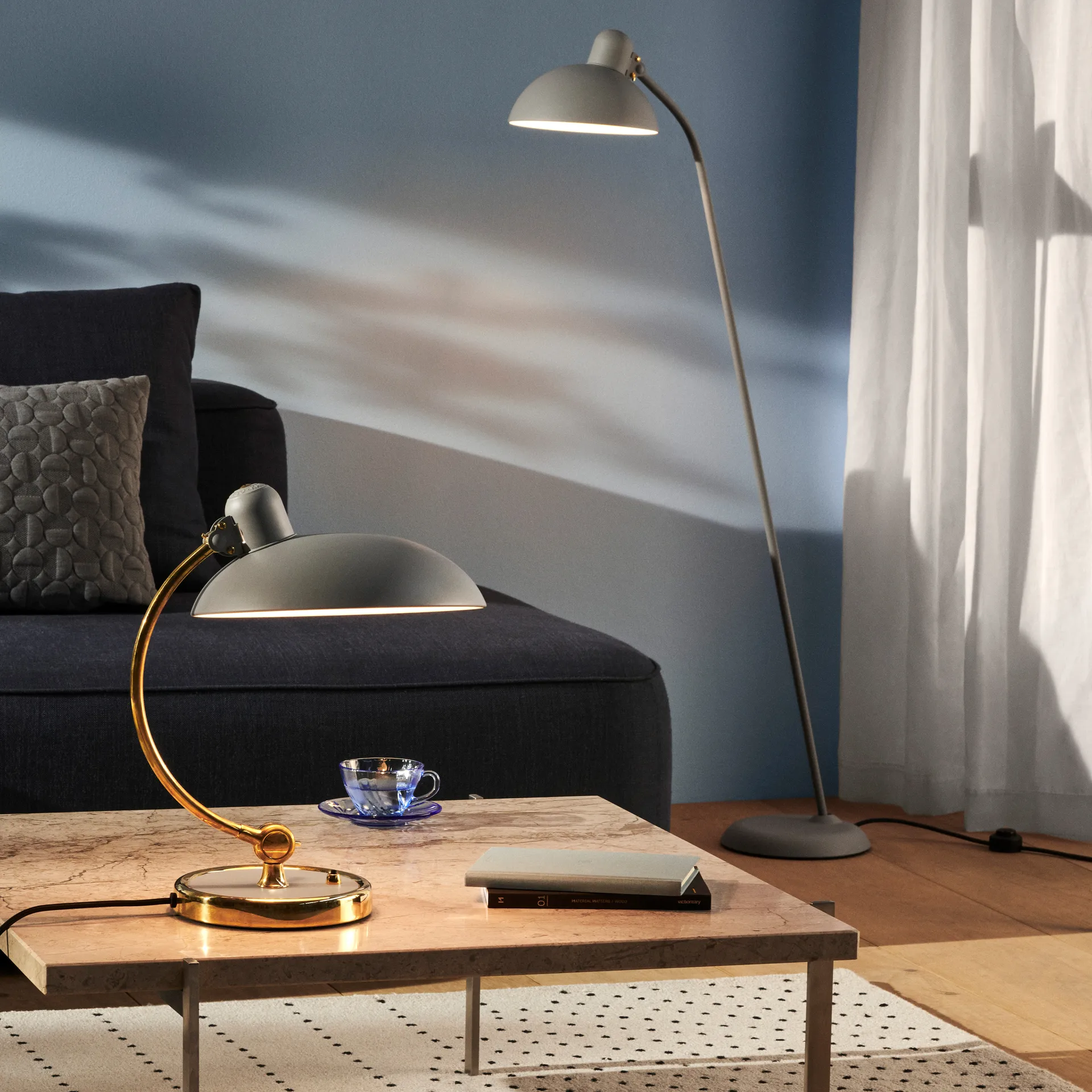 Kaiser Idell 6556-F vloerlamp, Easy grey Fritz Hansen