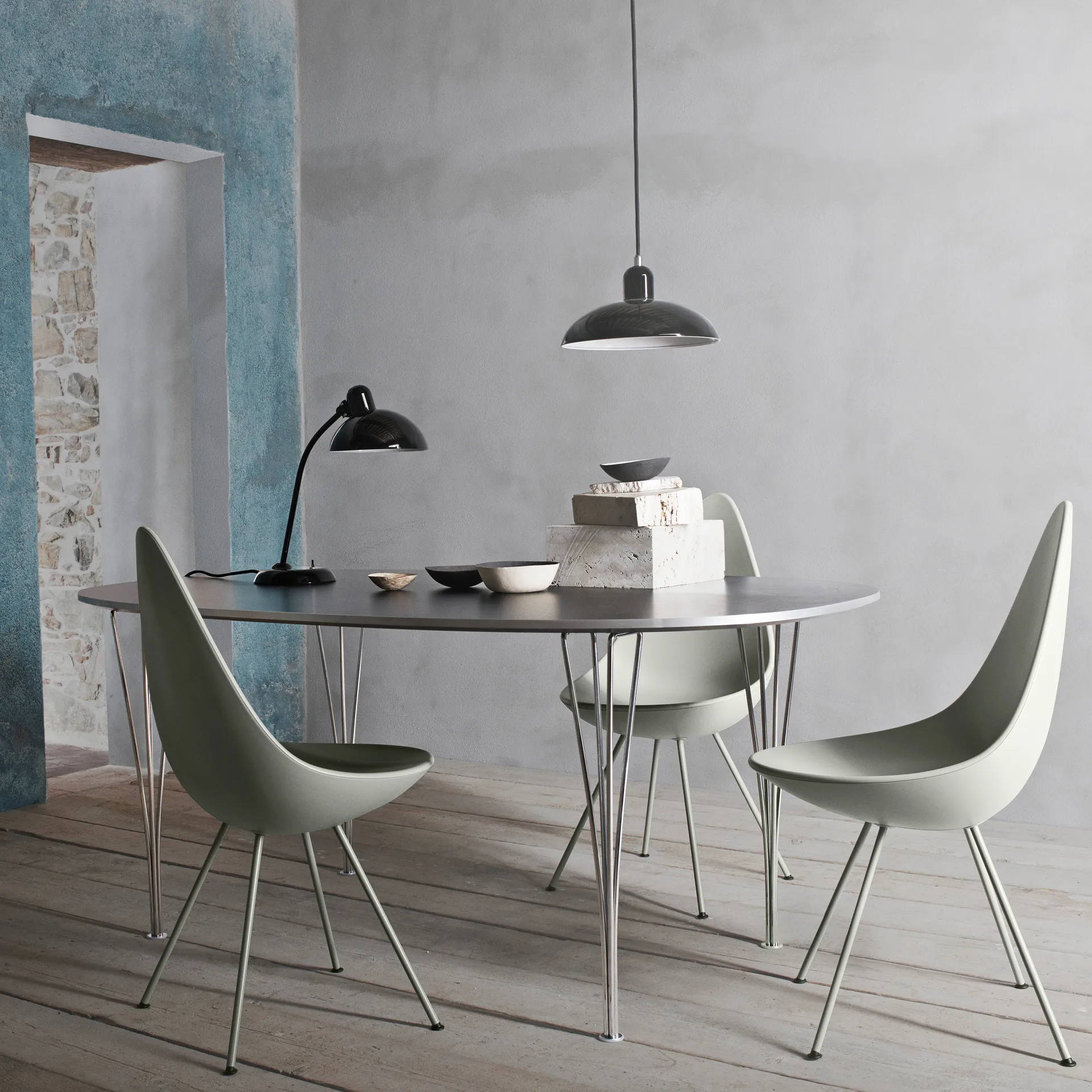 Kaiser Idell 6556-T tafellamp, Black Fritz Hansen