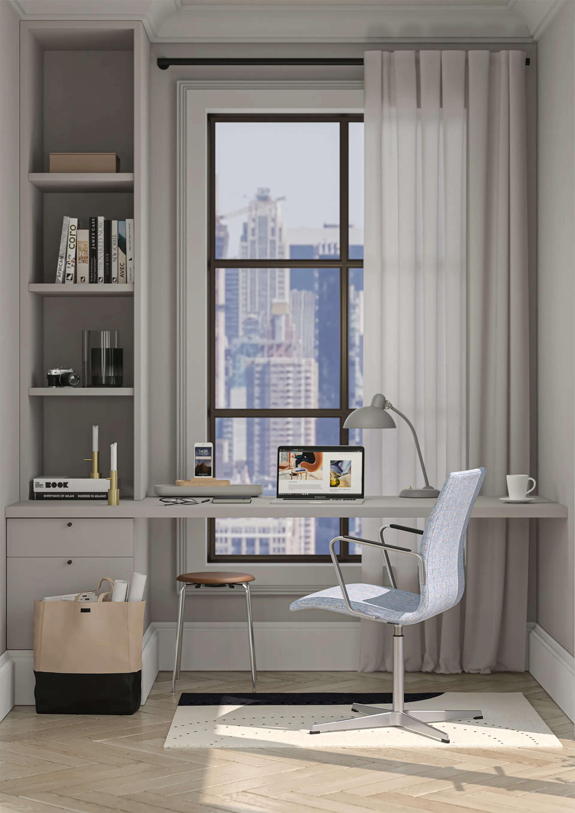 Kaiser Idell 6556-T tafellamp, Easy Grey Fritz Hansen