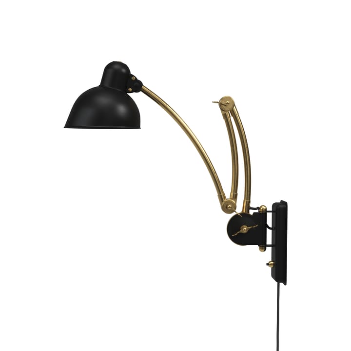Kaiser Idell 6559-W wandlamp, Matt black-brass Fritz Hansen