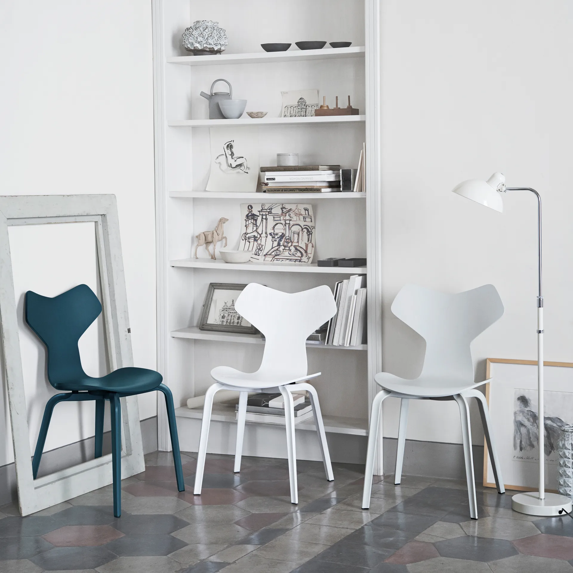 Kaiser Idell 6580-F Luxus vloerlamp, White Fritz Hansen