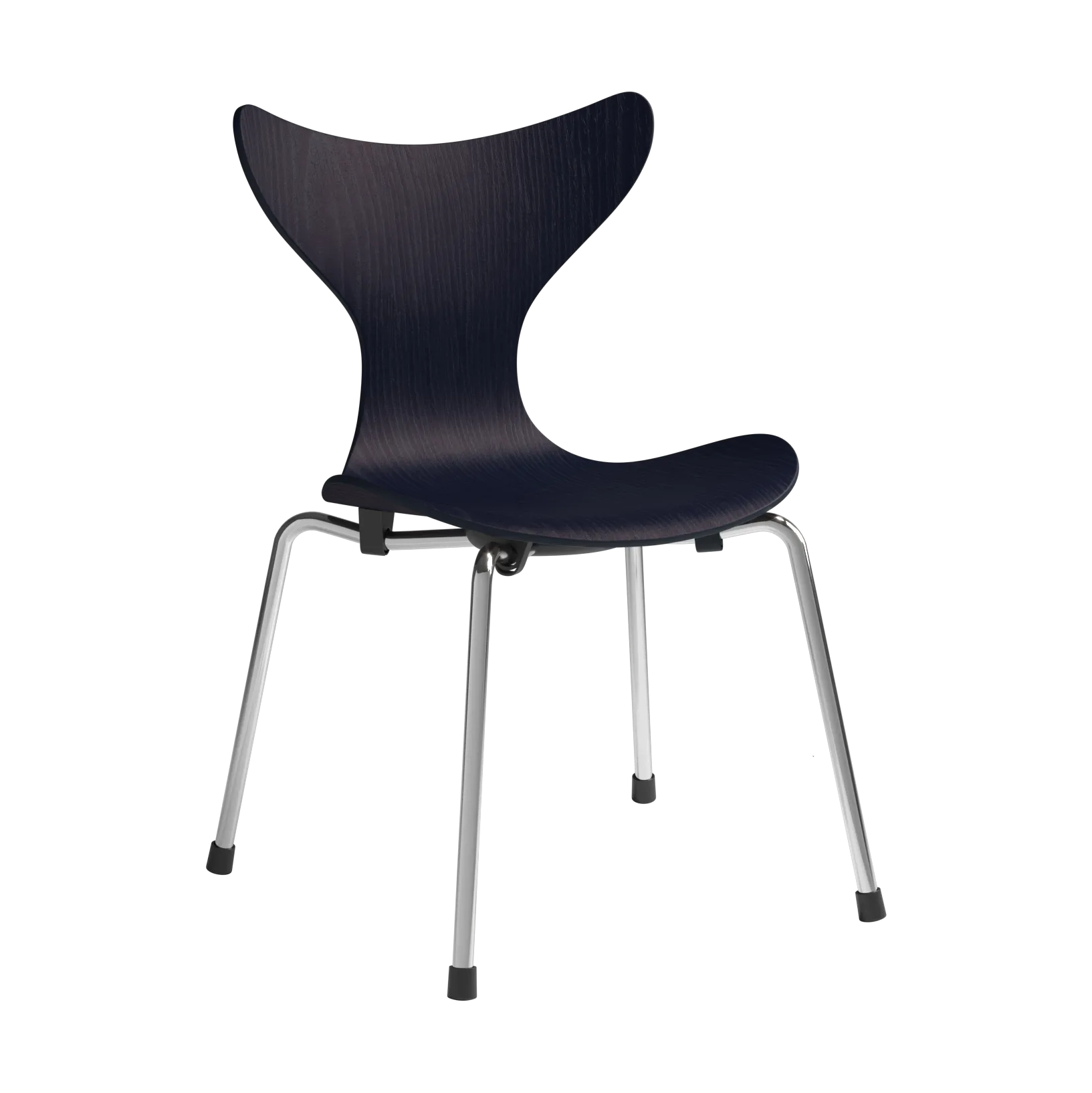 Liljan kinderstoel, Midnight blue geschilderde as-chroom Fritz Hansen