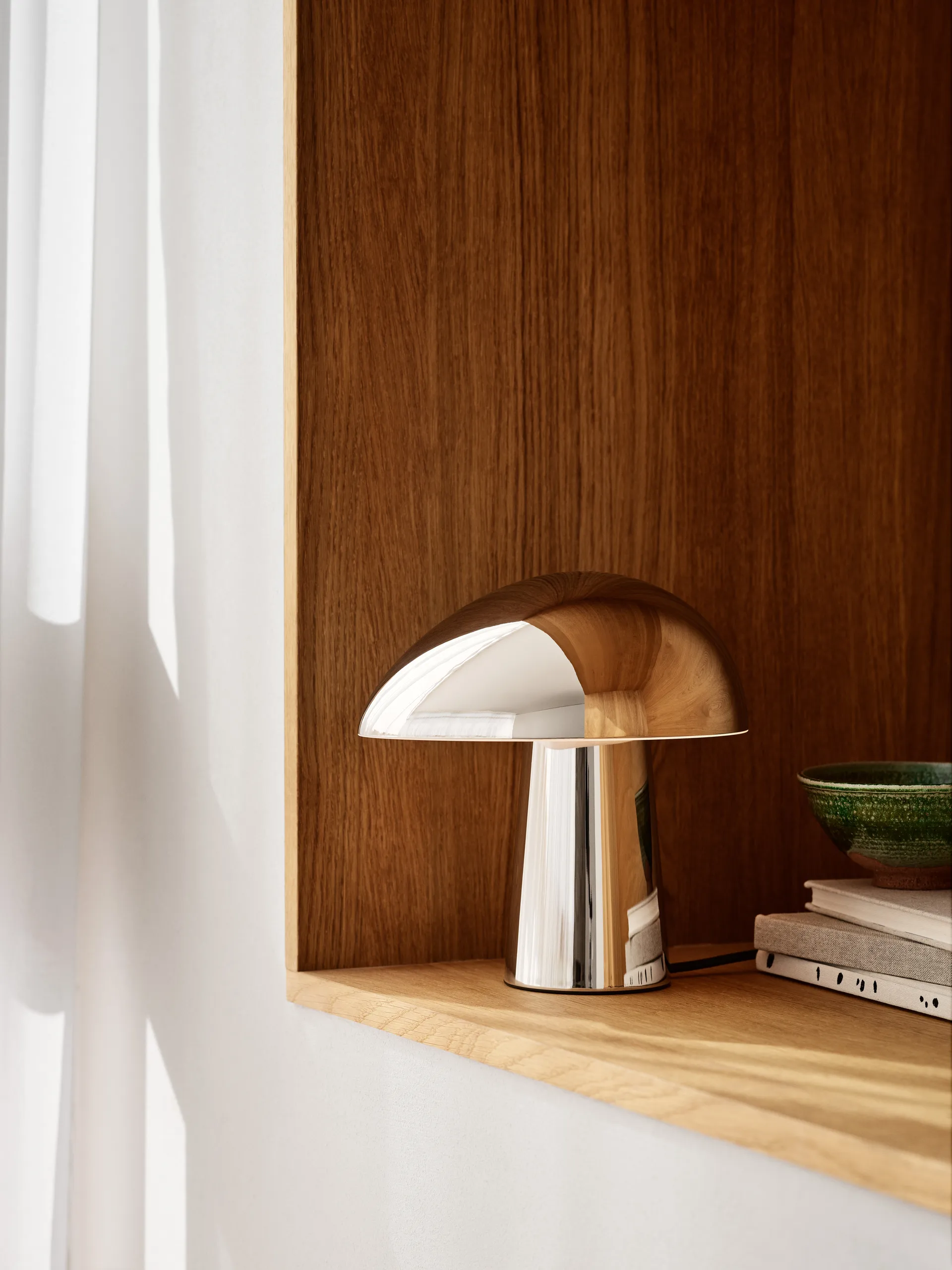 Night Owl tafellamp steel, Polished steel Fritz Hansen