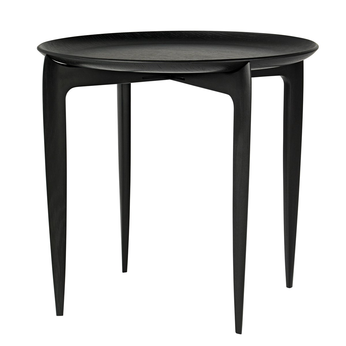 Fritz Hansen Opvouwbare klaptafel, o 45 cm Zwart | Scandinavisch Interieur | Bijzettafels | Zwart