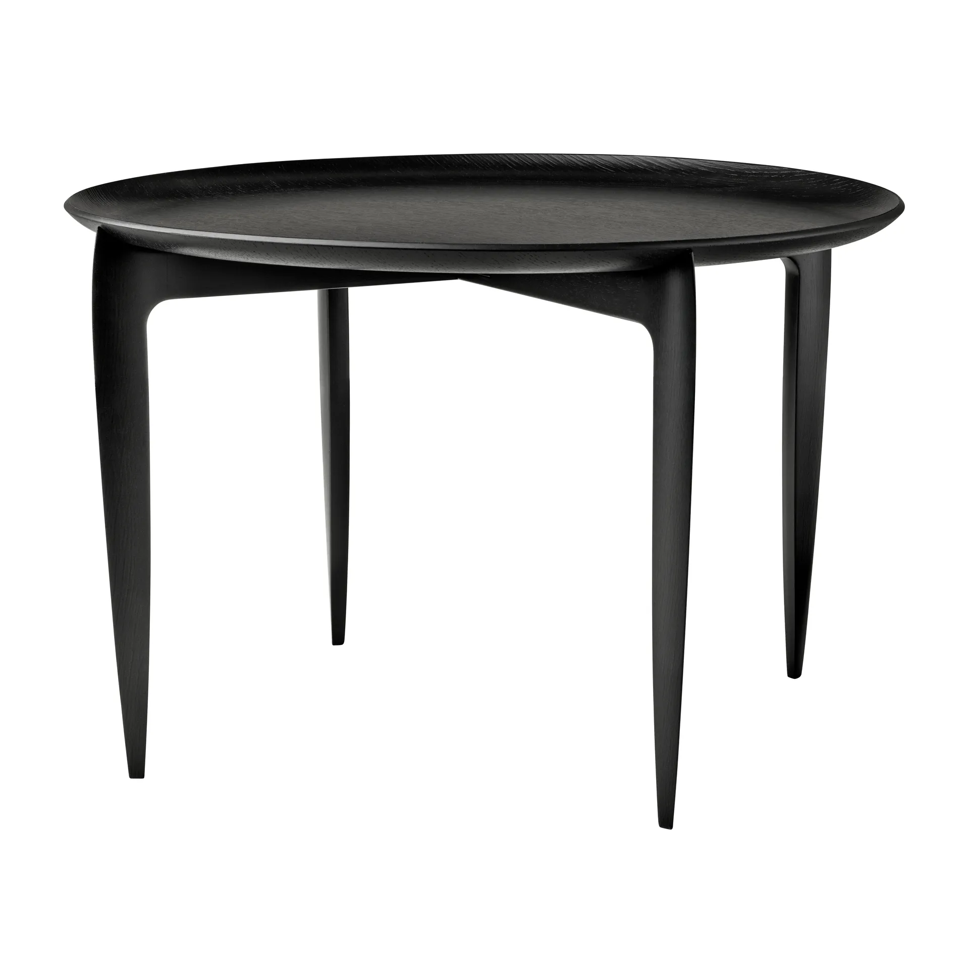 Opvouwbare klaptafel, Ø60 cm, Zwart Fritz Hansen