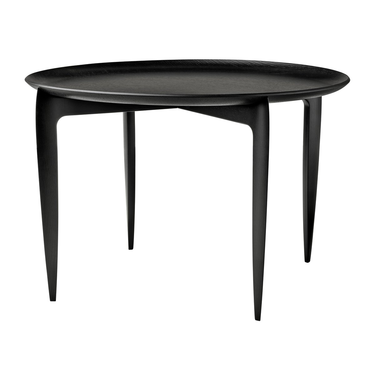 Fritz Hansen Opvouwbare klaptafel, Ø60 cm Zwart