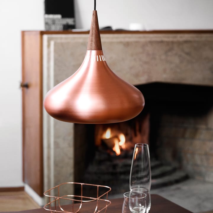 Orient P1 hanglamp, Transparant gelakt koper Fritz Hansen