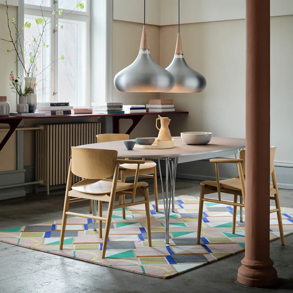 Orient P3 hanglamp, Transparant gelakt aluminium Fritz Hansen