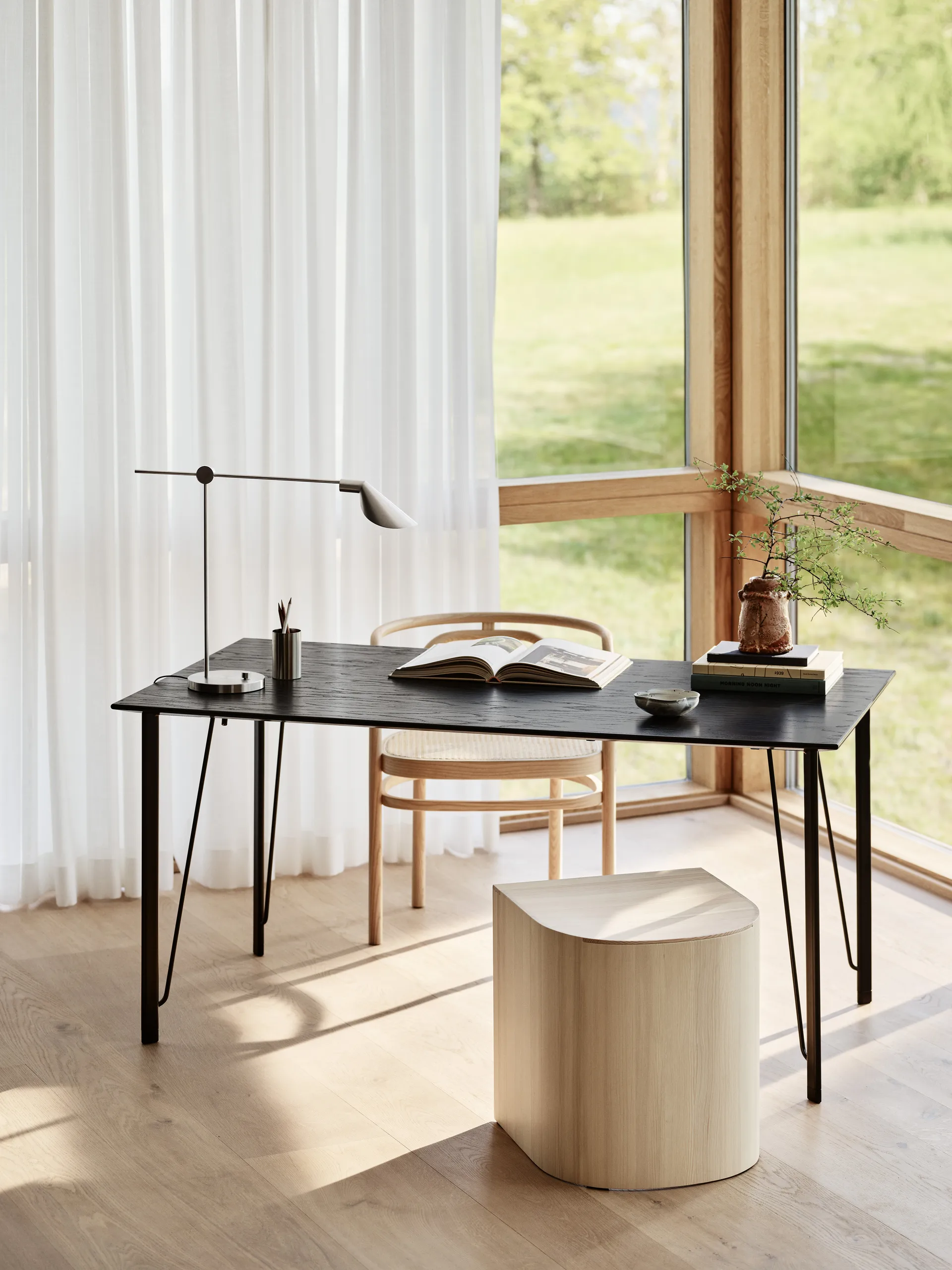 Taburet kruk/bijzettafel, Geolied grenen Fritz Hansen