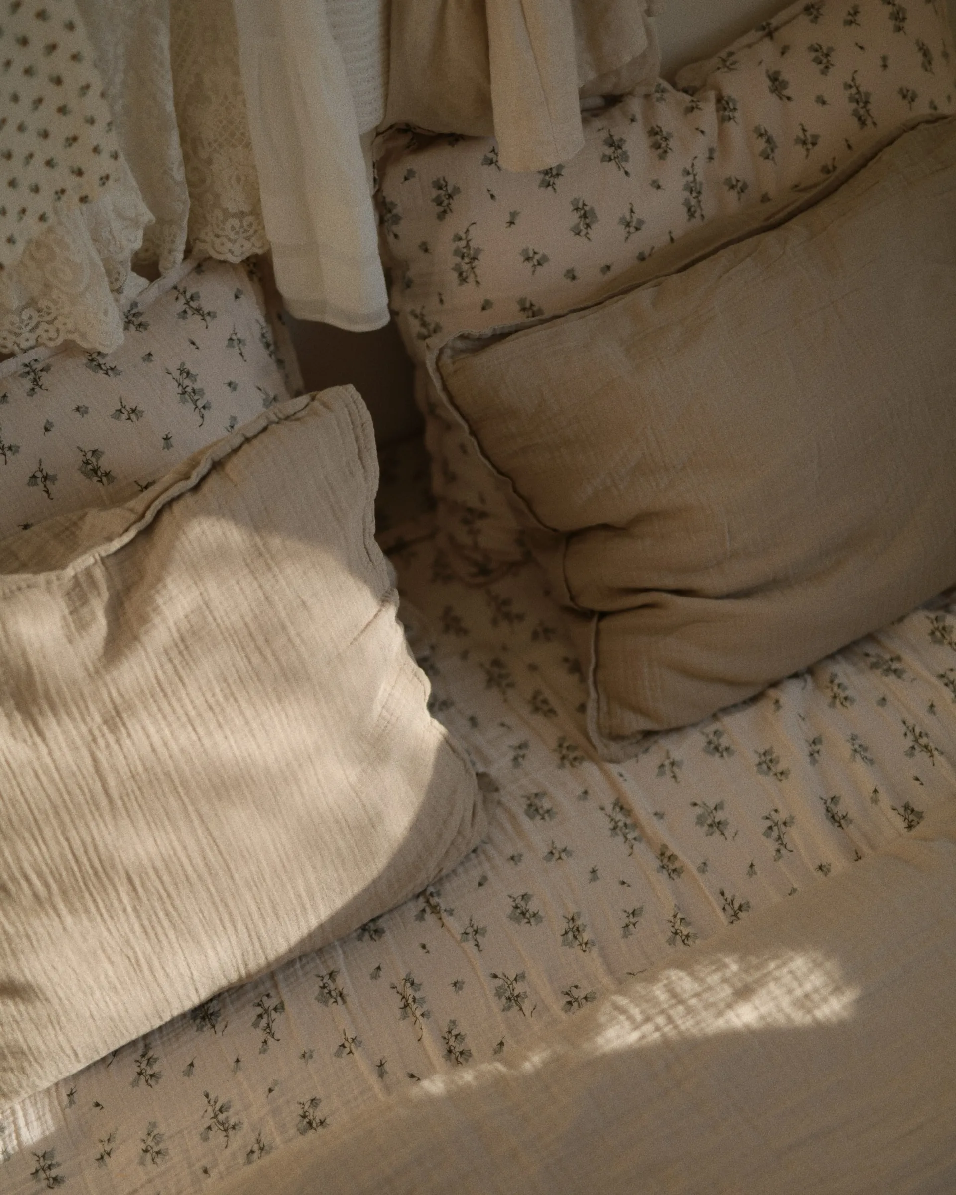 Bluebell Muslin hoeslaken, 160x200x30 cm Garbo&Friends