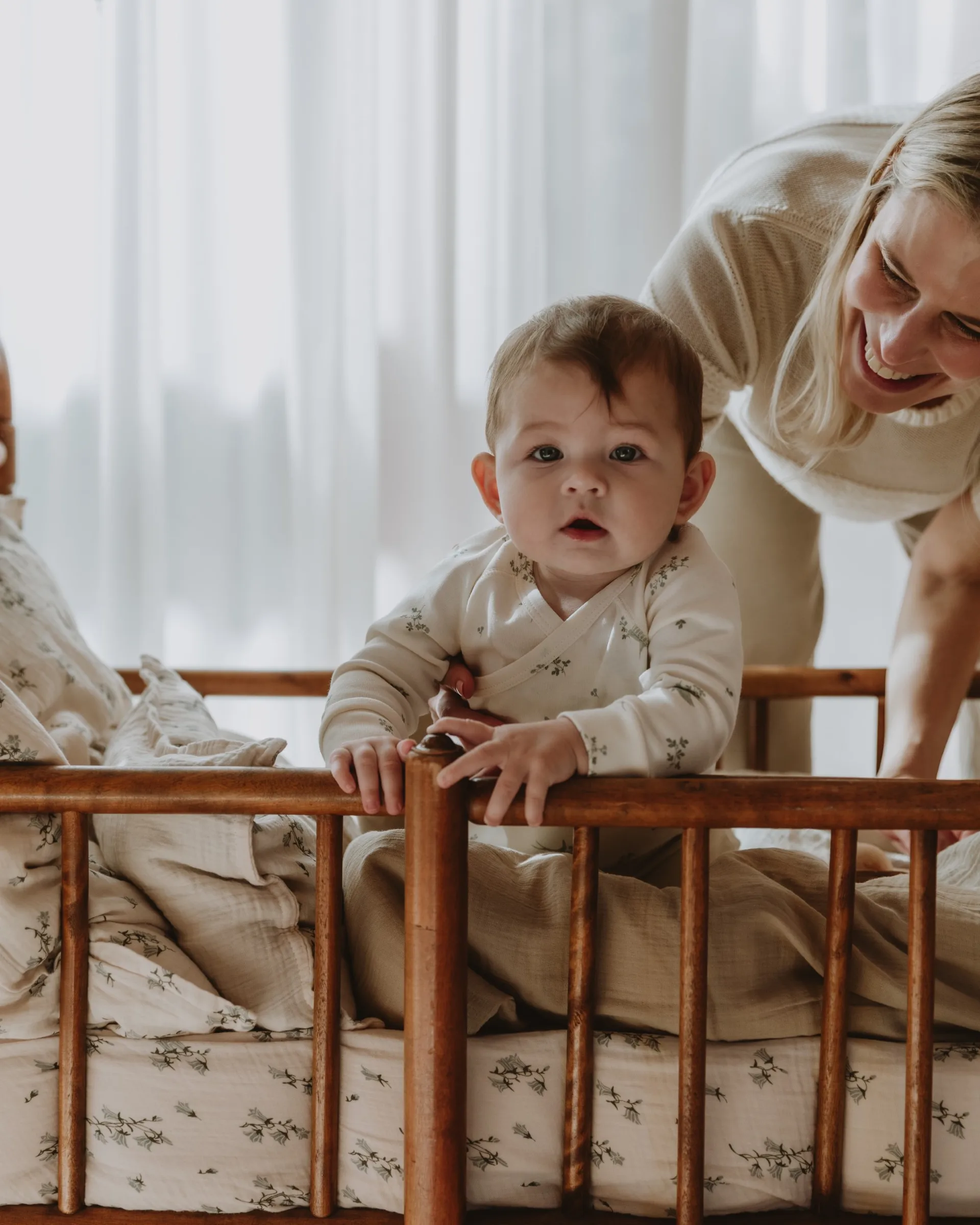 Bluebell Muslin hoeslaken, 70x140x20 cm Garbo&Friends