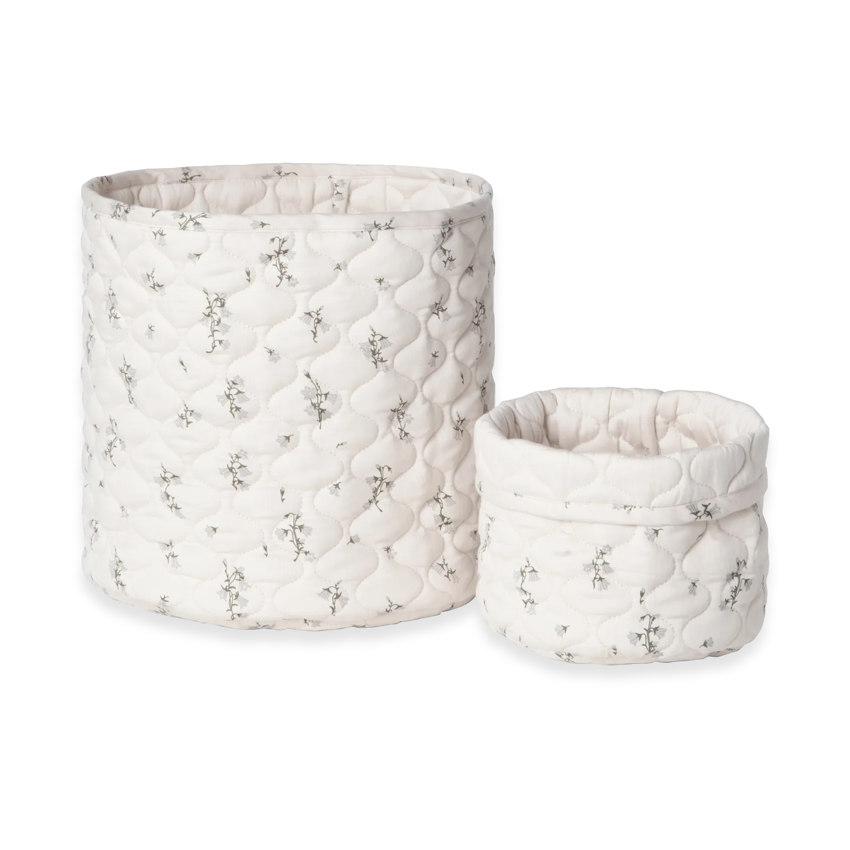 Bluebell satijnen gewatteerde mand 2-delig, 20xØ20 cm + 30xØ30 cm Garbo&Friends