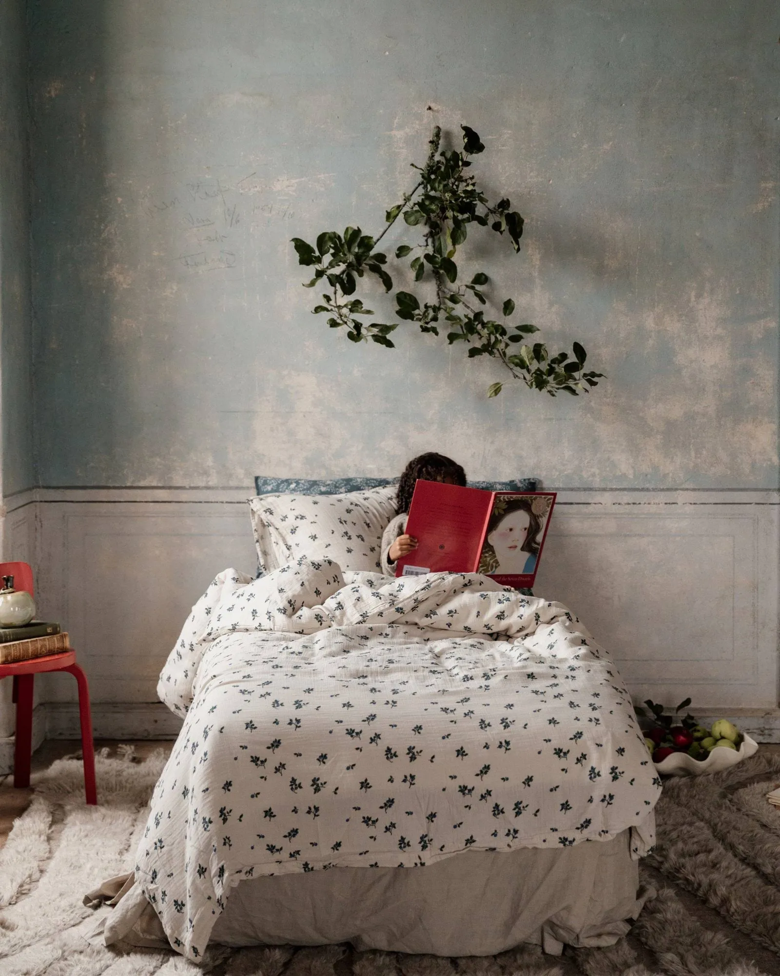 Blueberry mousseline dekbedovertrek, 150x210 cm Garbo&Friends