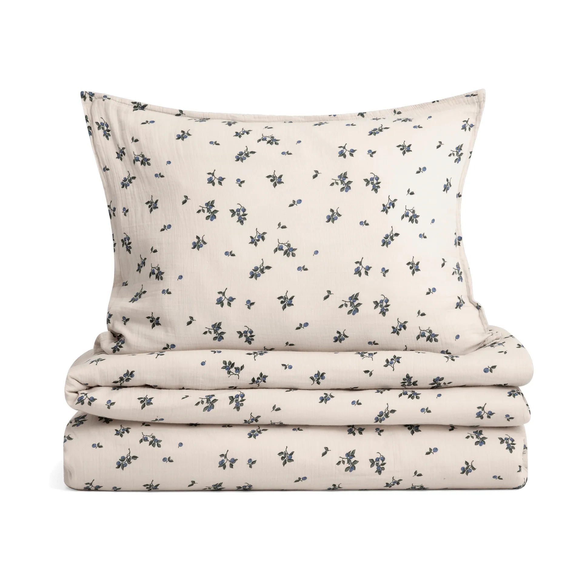 Blueberry Muslin beddengoedset, 140x200 cm/50x75 cm Garbo&Friends